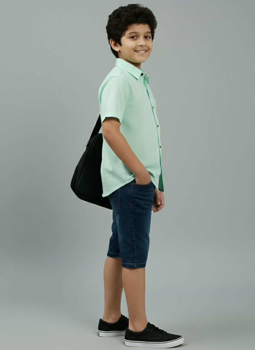 TerraDesi Cotton Blend Half Sleeve Shirt for Kids and Boys