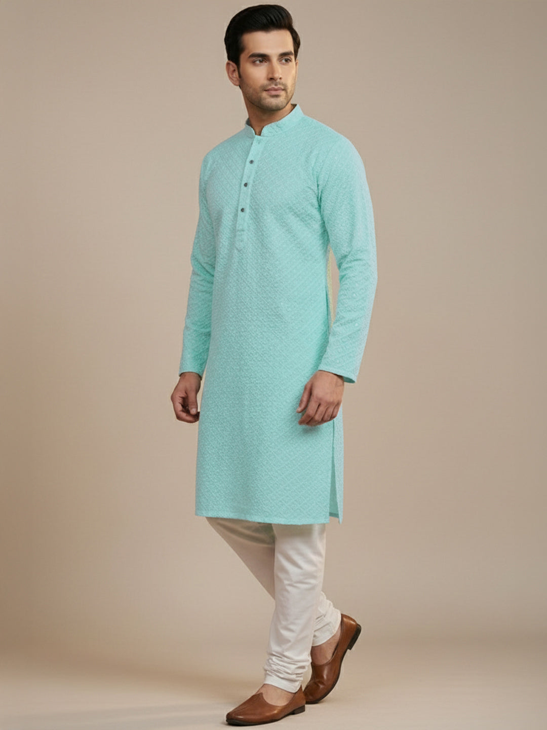 NoirVansh Luxe Sequin Kurta | TerraDesi Black Festive Statement Kurta