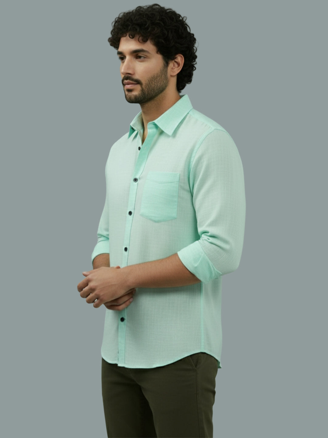 TerraDesi Ruby Regal Solid Cotton Blend Formal Shirt