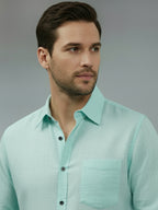 TerraDesi Saffron Ember Solid Cotton Formal Shirt