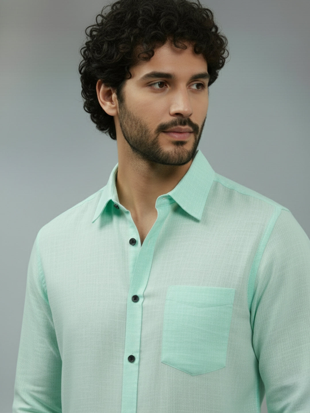 TerraDesi Ruby Regal Solid Cotton Blend Formal Shirt