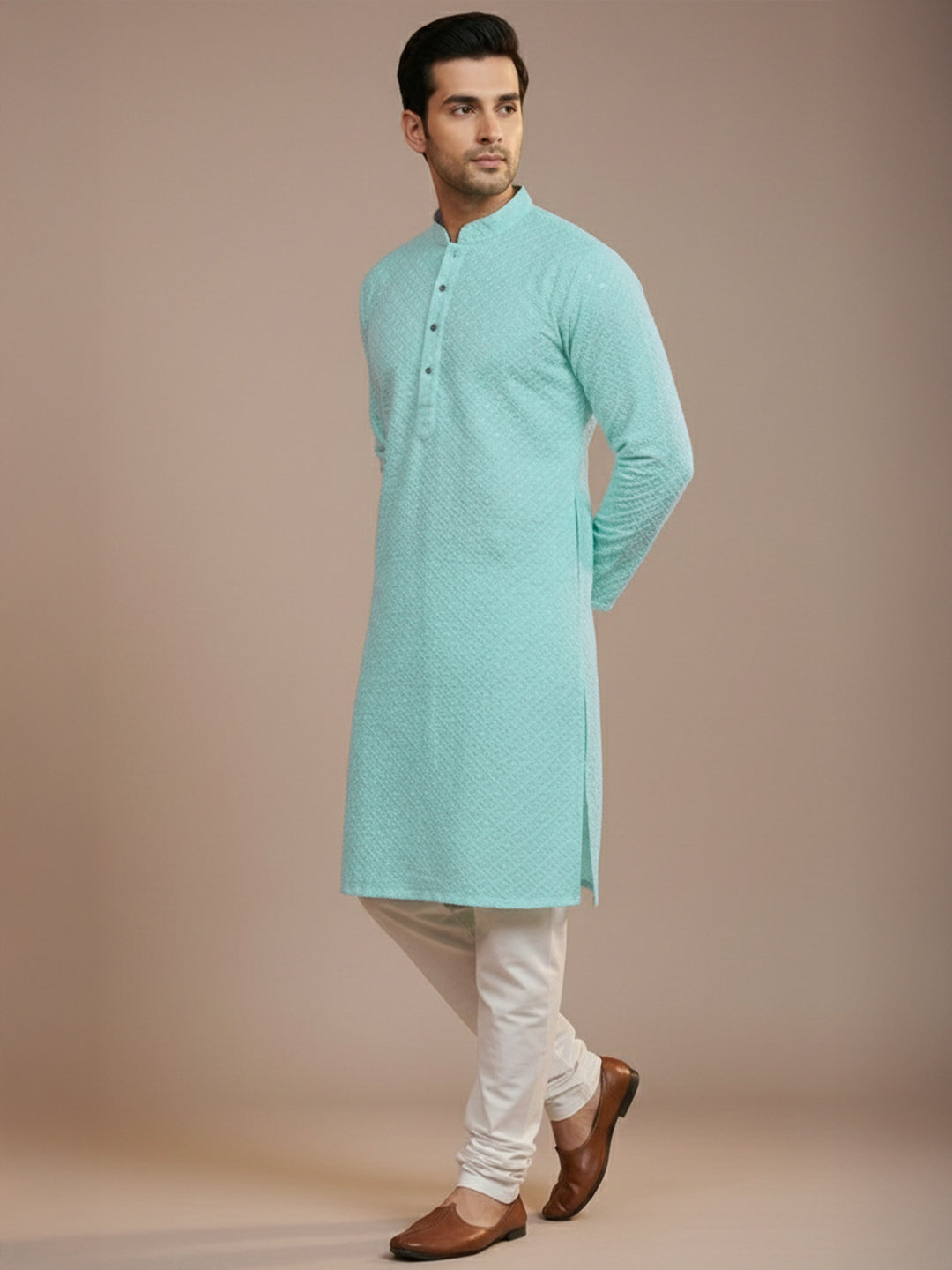 NoirVansh Luxe Sequin Kurta | TerraDesi Black Festive Statement Kurta