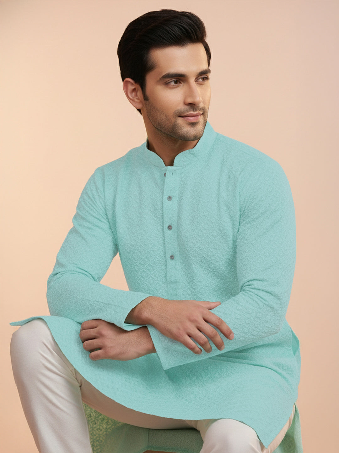 NoirVansh Luxe Sequin Kurta | TerraDesi Black Festive Statement Kurta