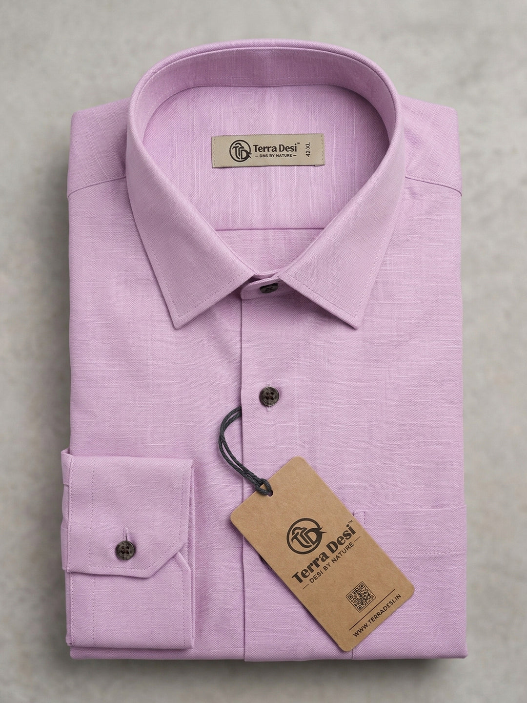 TerraDesi SunAura Yellow Cotton Classic Shirt