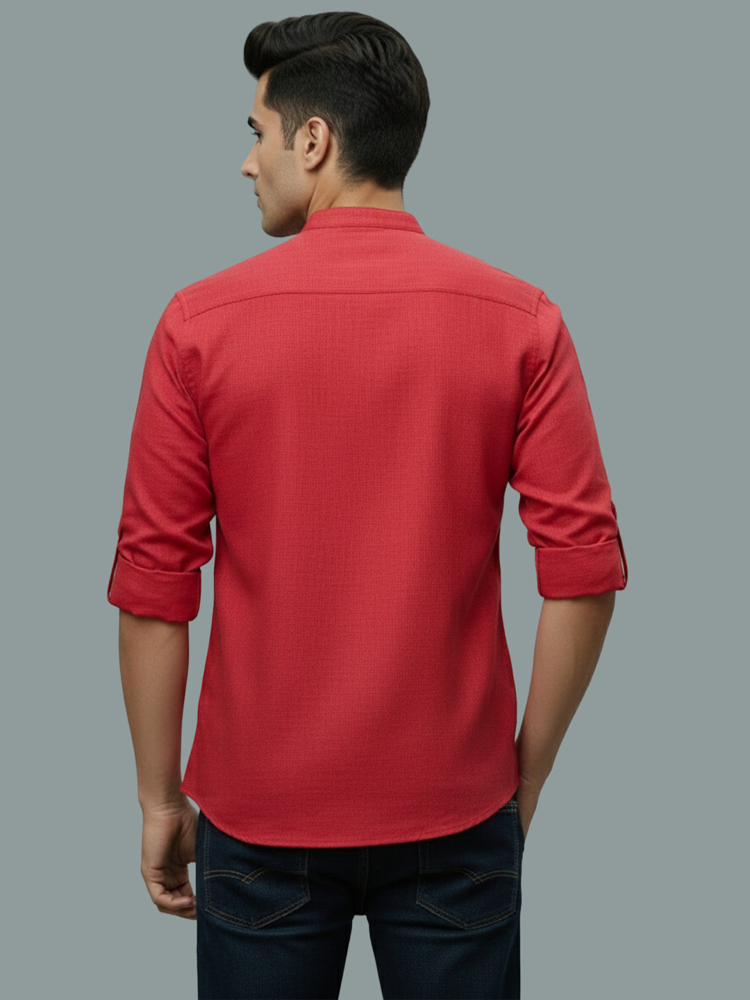 TerraDesi Men's Casual Regular Fit Full Sleeve Pocket Contrast Kurta (SE119)