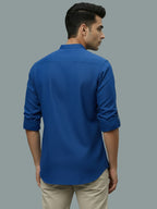 TerraDesi Men's Casual Regular Fit Full Sleeve Pocket Contrast Kurta (SE119)