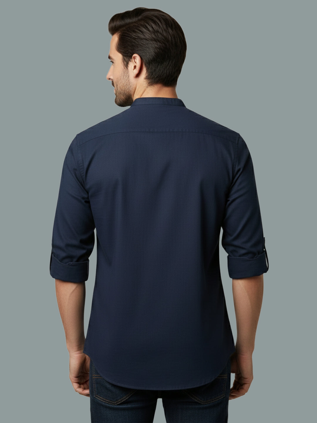 TerraDesi Men's Regular Fit Cotton Mandarin Collar Kurta (SE120)