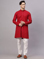 TerraDesi Golden Radiance Chikankari Sequined Kurta Pajama Set