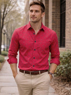 TerraDesi Urban Crest Printed Cotton Shirt for Men
