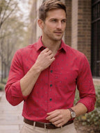 TerraDesi Urban Crest Printed Cotton Shirt for Men