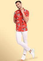 TerraDesi Sunset Palm Printed Shirt – Tropical Summer Casual Wear