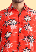 TerraDesi Sunset Palm Printed Shirt – Tropical Summer Casual Wear