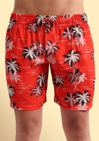 TerraDesi Crimson Tropic Palm Viscose Co-Ord Set