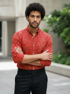 TerraDesi Charcoal Crosshatch Artisan Cotton Shirt