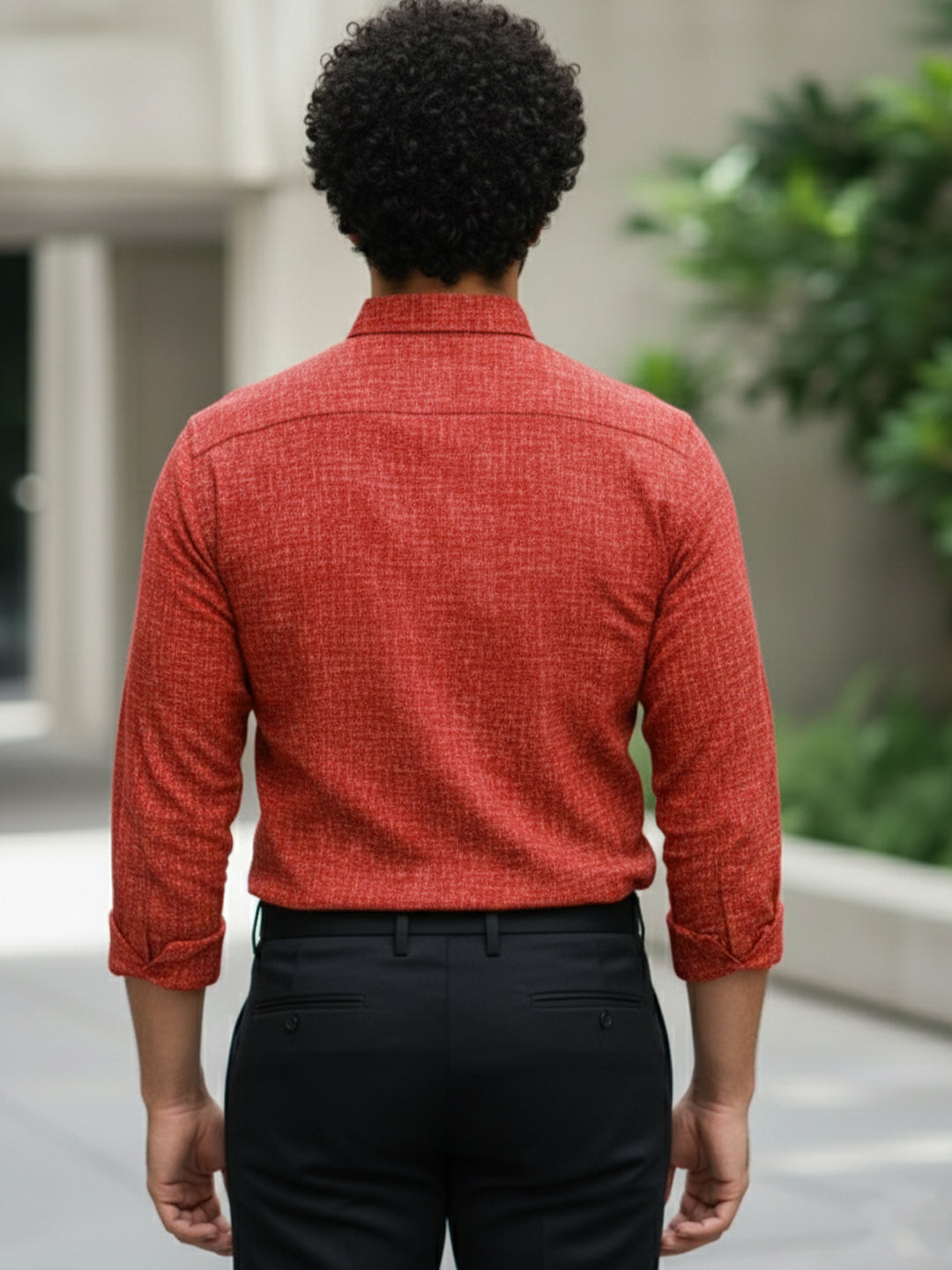 TerraDesi Charcoal Crosshatch Artisan Cotton Shirt