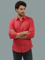 TerraDesi Onyx Stealth Solid Cotton Blend Formal Shirt