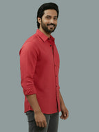TerraDesi Citrine Glow Solid Cotton Blend Formal Shirt