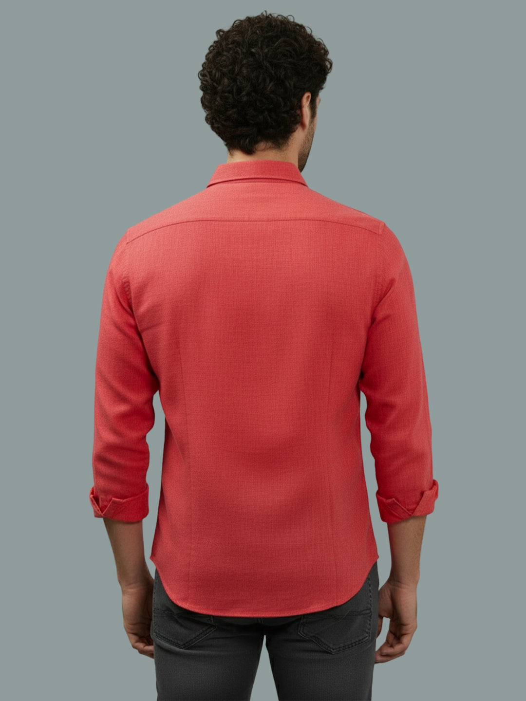 TerraDesi Onyx Stealth Solid Cotton Blend Formal Shirt