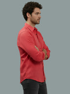 TerraDesi Onyx Stealth Solid Cotton Blend Formal Shirt