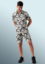 TerraDesi Monochromatic Retro Square Viscose Co-Ord Set