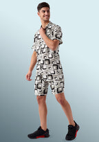 TerraDesi Monochromatic Retro Square Viscose Co-Ord Set