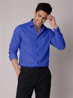 TerraDesi Urban Crest Printed Cotton Shirt for Men