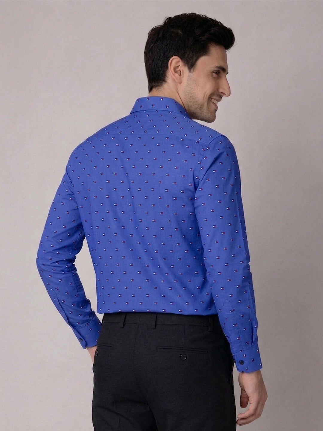 TerraDesi Urban Crest Printed Cotton Shirt for Men