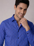 TerraDesi Urban Crest Printed Cotton Shirt for Men