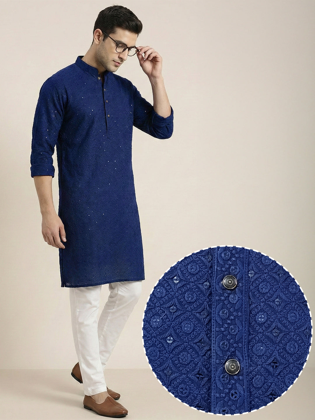 NoirVansh Luxe Sequin Kurta | TerraDesi Black Festive Statement Kurta