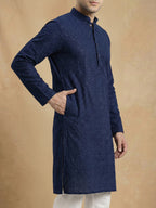 NoirVansh Luxe Sequin Kurta | TerraDesi Black Festive Statement Kurta