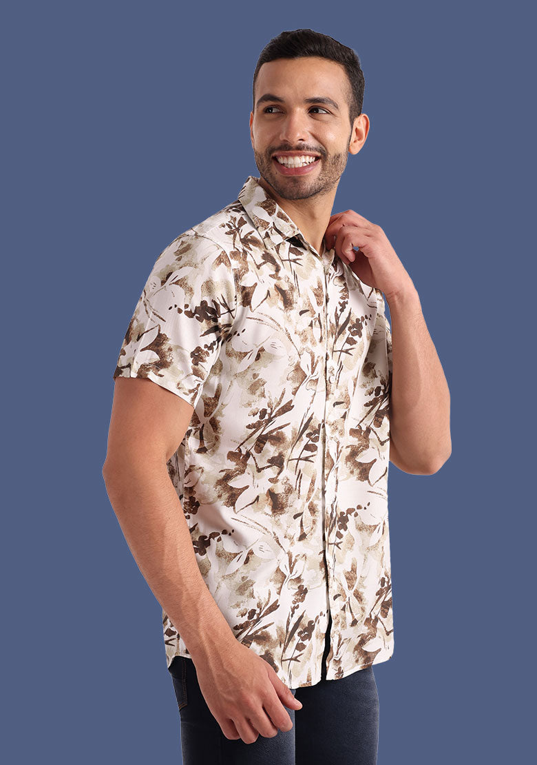 TerraDesi Earth Bloom Floral Shirt – Soft Nature Print Casual Wear