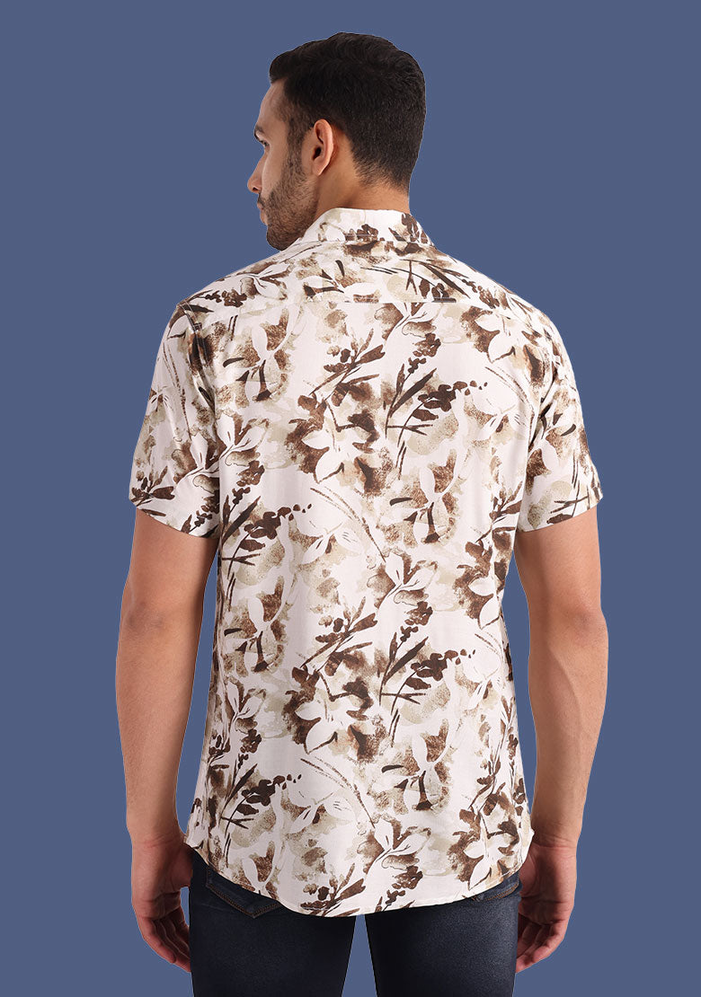 TerraDesi Earth Bloom Floral Shirt – Soft Nature Print Casual Wear