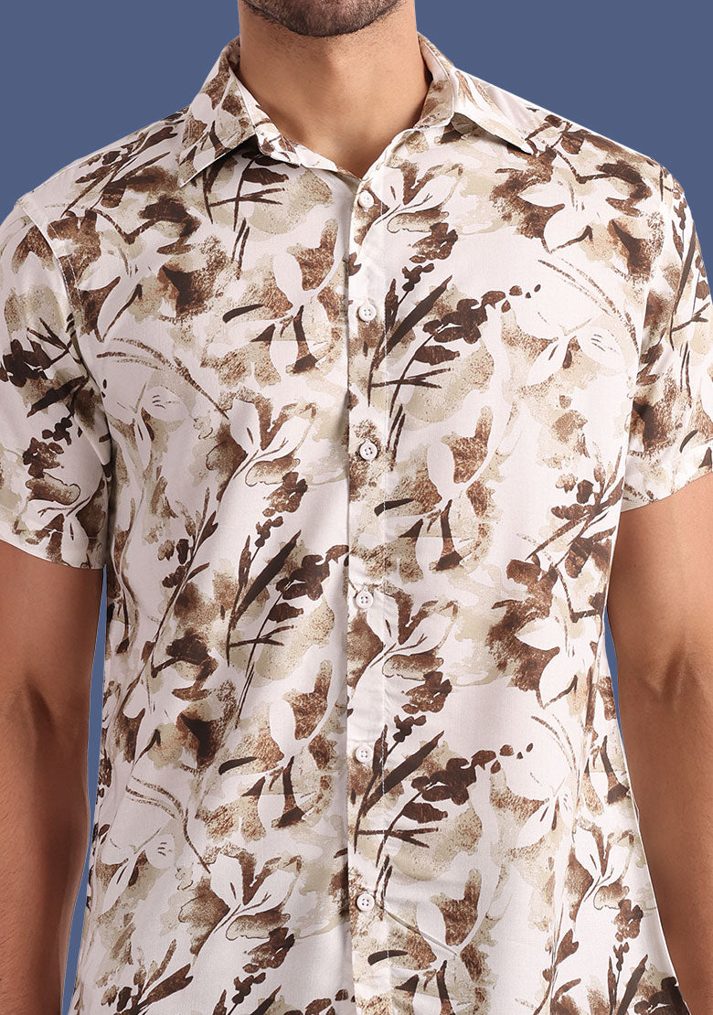 TerraDesi Earth Bloom Floral Shirt – Soft Nature Print Casual Wear