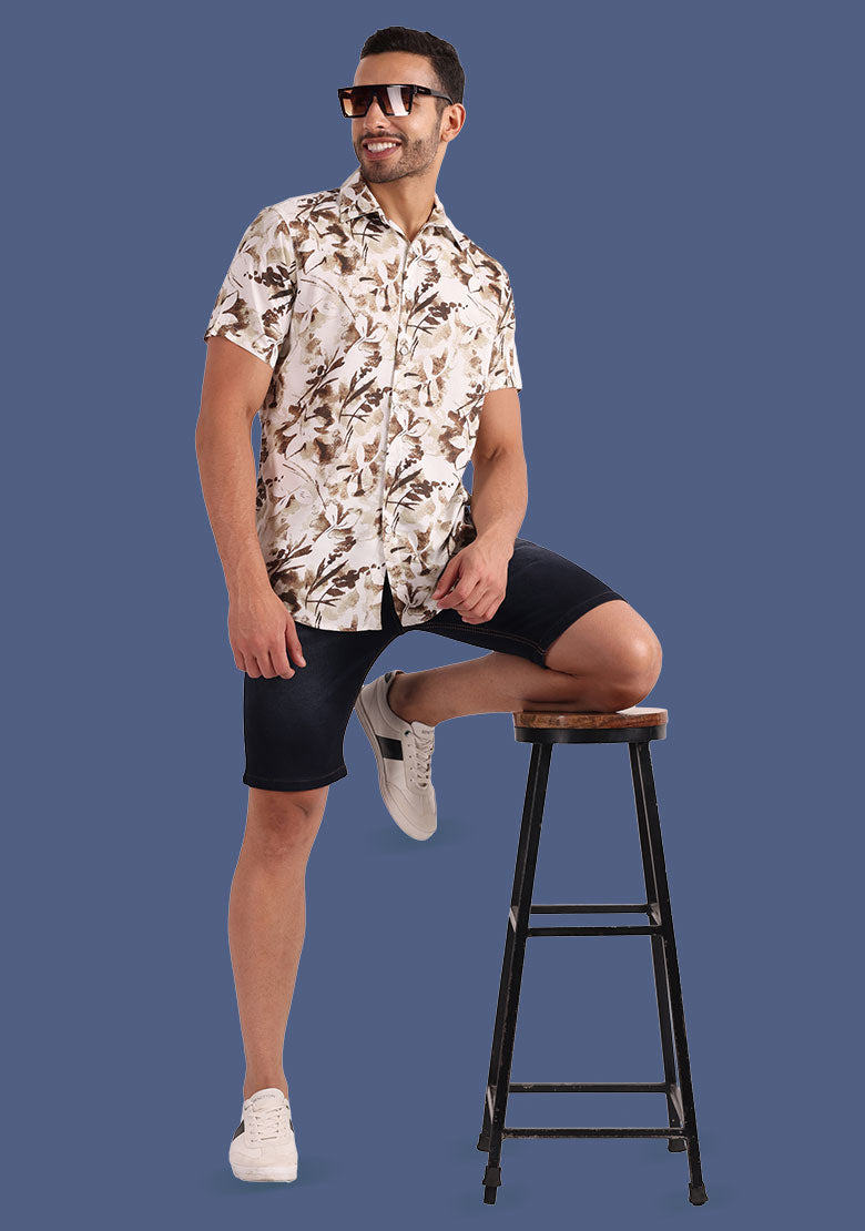 TerraDesi Earth Bloom Floral Shirt – Soft Nature Print Casual Wear