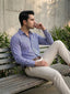 TerraDesi Royal Blue Pinstripe Cotton Shirt – Modern Classic Regular Fit