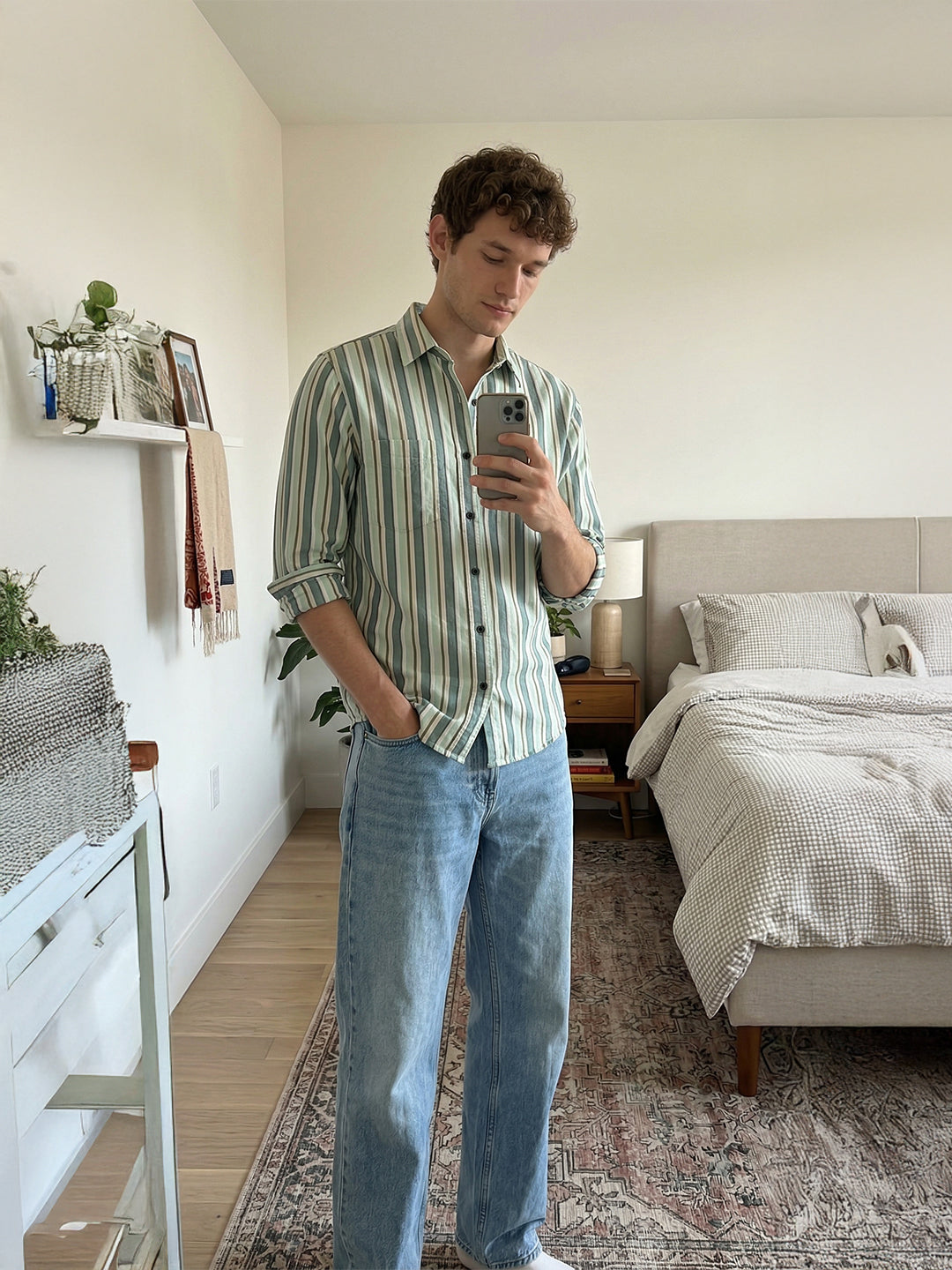 TerraDesi Coastal Stripe Cotton Casual Shirt