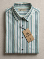TerraDesi Coastal Stripe Cotton Casual Shirt