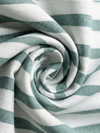 TerraDesi Sage Green Striped Cotton Kurta for Men | Mandarin Collar Casual Ethnic Kurta