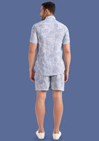 TerraDesi Sky Dahlia Linear Floral Viscose Co-Ord Set