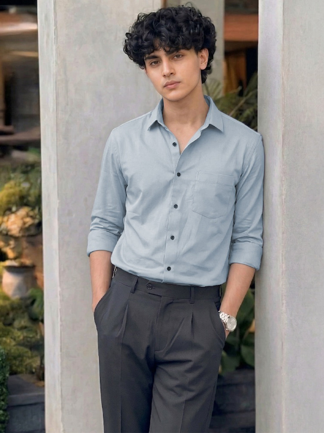 TerraDesi SunAura Yellow Cotton Classic Shirt