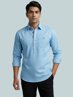 TerraDesi Breathable Cotton Short Kurta – Timeless Men's Style (SE83)