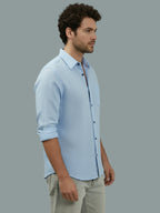 TerraDesi Onyx Stealth Solid Cotton Blend Formal Shirt
