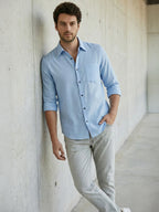 TerraDesi Onyx Stealth Solid Cotton Blend Formal Shirt