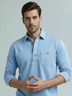 TerraDesi Men's Solid Cotton Short Kurta – Smart Everyday Style (SE88)