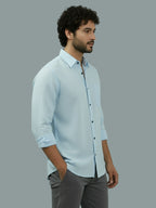TerraDesi Ruby Regal Solid Cotton Blend Formal Shirt