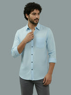 TerraDesi Ruby Regal Solid Cotton Blend Formal Shirt