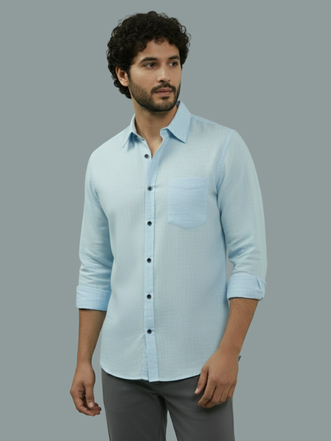 TerraDesi Ruby Regal Solid Cotton Blend Formal Shirt