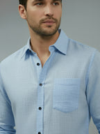 TerraDesi Saffron Ember Solid Cotton Formal Shirt