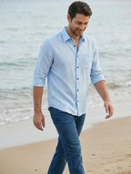 TerraDesi Men’s Essential Solid Cotton Blend Shirt