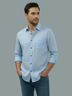 TerraDesi Saffron Ember Solid Cotton Formal Shirt